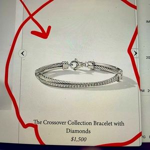 DAVID YURMAN Diamond Crossover Cable Bracelet